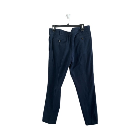 Land’s End NAVY BLUE men’s chinos dress pants, size 33 Slim. 100% cotton EUC - Picture 8 of 8